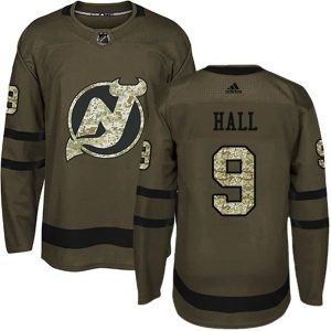 Herren New Jersey Devils Eishockey Trikot Taylor Hall #9 Camo Grün Authentic